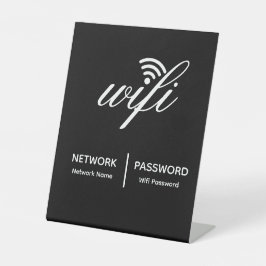 Einfache Elegante WiFi-Netzwerkkennwortinformation Sockelschild