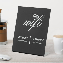 Einfache Elegante WiFi-Netzwerkkennwortinformation Sockelschild
