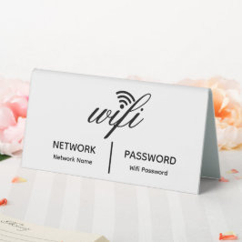 Einfache Elegante WiFi-Netzwerkkennwortinformation Tischaufsteller