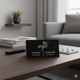 Einfache Elegante WiFi-Netzwerkkennwortinformation Tischaufsteller
