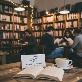 Einfache Elegante WiFi-Netzwerkkennwortinformation Tischaufsteller