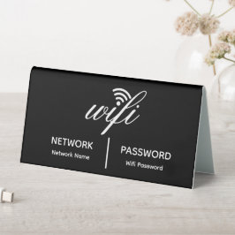 Einfache Elegante WiFi-Netzwerkkennwortinformation Tischaufsteller