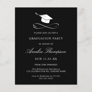 Einfache Eleganter Schwarz-Weiß-Abschluss