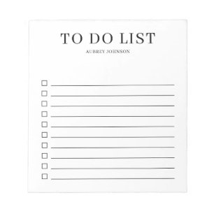 Einfache Eleganz Notizblock