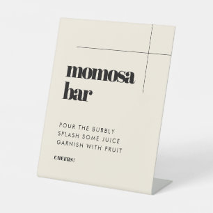 Einfache Eleganz und Chic Momosa Bar Sockelschild
