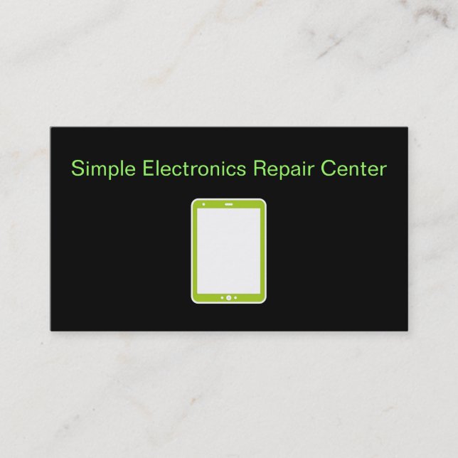 Einfache Elektronik-Reparatur-Visitenkarten Visitenkarte (Vorderseite)