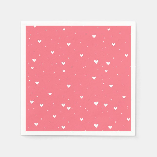 Einfache Elephant & Red Heart Balloon Baby Dusche Serviette (Vorderseite)