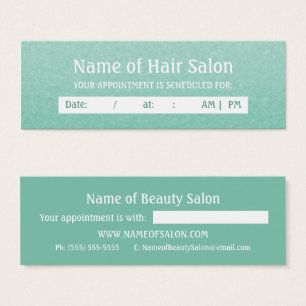 Einfache Erinnerung des Chic Mint Salon