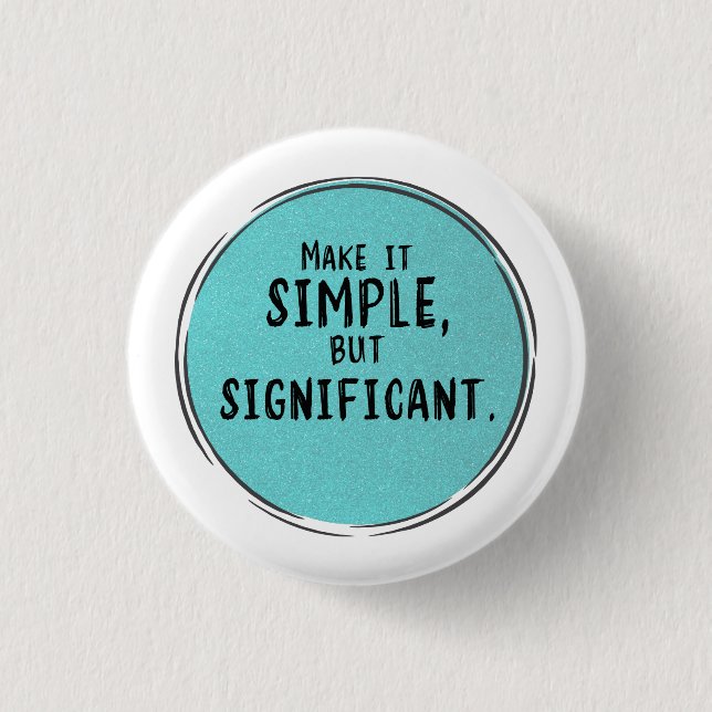 Einfache Ermächtigung zu Motivierend Zitat Button (Vorderseite)