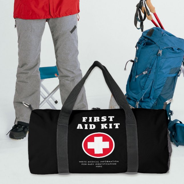 Einfache Erste Hilfe Rotes Kreuz Medical Black Tra Duffle Bag (Von Creator hochgeladen)
