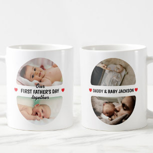 Einfache erste Vatertag-Ei-Inspirierte 4-Foto Kaffeetasse