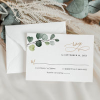 Einfache Eukalyptus-Blätter Grüne Goldhochzeit
