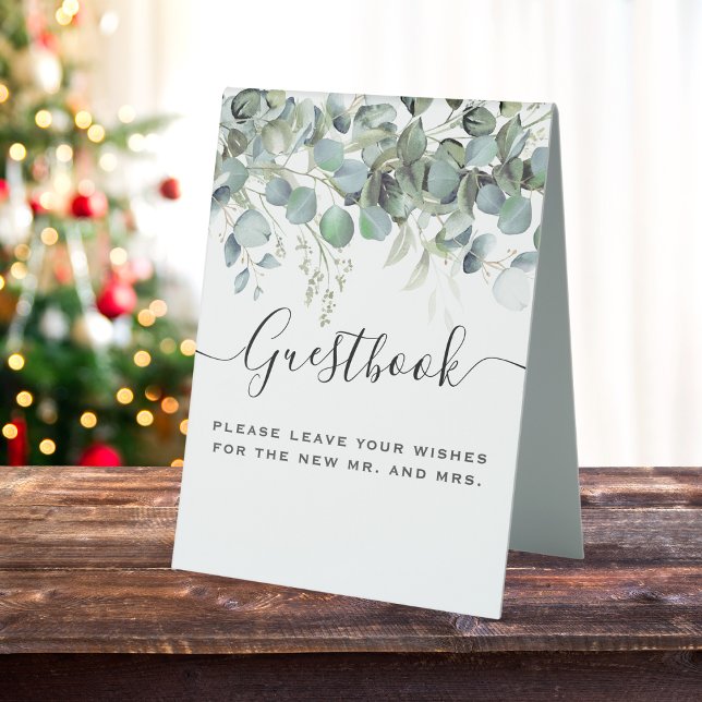 Einfache Eukalyptus Greenerity Wedding Party Tischaufsteller (Simple Eucalyptus Greenery Wedding Party Supplies)