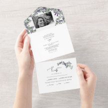 Einfache Eukalyptus & Lavender Zwei-Foto Hochzeit