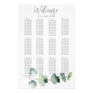 Einfache Eukalyptus-Leaf-Hochzeitskarte Fotodruck