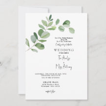 Einfache Eukalyptus Moderne beide Eltern Hochzeit