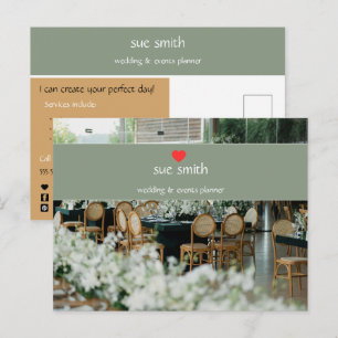 Einfache Eventplaner-Marketing-Postkarte Postkarte