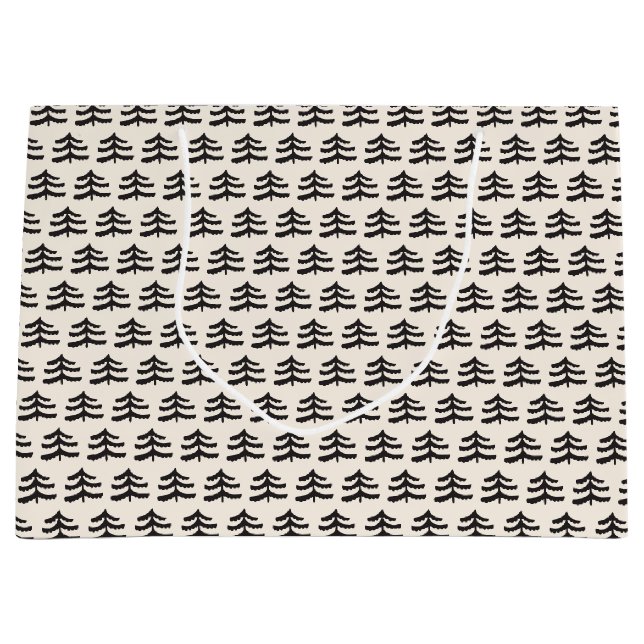 Einfache Evergreen Modern Große Geschenktüte (Vorderseite)