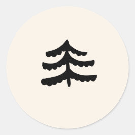 Einfache Evergreen Moderne Sticker