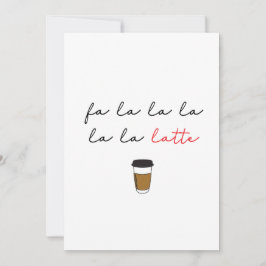 Einfache Fa la latte Niedlich Coffee House Weihnac Feiertagskarte