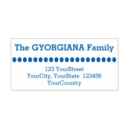 Einfache Familienname plus Address Rubber Briefmar Permastempel