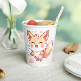 Einfache Fantasy Fox Babydusche Pappbecher
