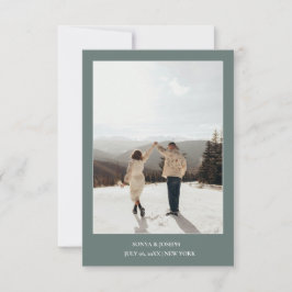 Einfache Farbe - Eleganter Text und Foto Save the  Save The Date