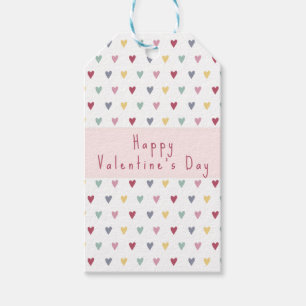 Einfache, farbenfrohe Herzchen VALENTINE'S DAY Geschenkanhänger