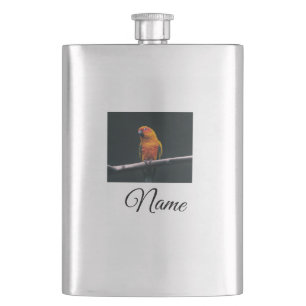 Einfache farbenfrohe Tier-Add-Name-Foto-individuel Flachmann