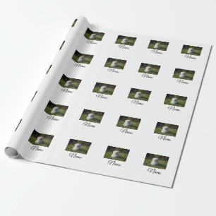 Einfache farbenfrohe Tier-Add-Name-Foto-individuel Geschenkpapier
