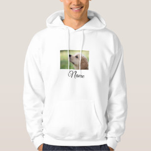Einfache farbenfrohe Tier-Add-Name-Foto-Throw Hoodie