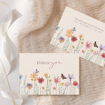 Einfache farbenfrohe Wildblume Blumenhochzeit Dankeskarte<br><div class="desc">Einfache farbenfrohe Wildblume Blumenzwiebelkarte - Minimalistische botanische Eleganz mit Whimsikaler Touch. Feiern Sie die Blüte der Liebe mit unseren bezaubernden Hochzeitskarten mit einer schlichten, aber lebendigen Ausstellung farbenfroher Wildblumen. Das minimalistische Design spiegelt das Wesen der natürlichen Schönheit wider und ermöglicht es den Wildblumen, in diesem botanischen Meisterwerk die Bühne in...</div>
