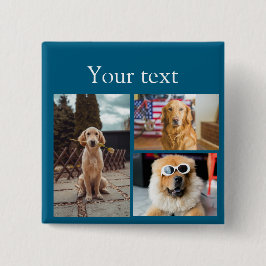 Einfache farbige Foto-Namenssammlung Button