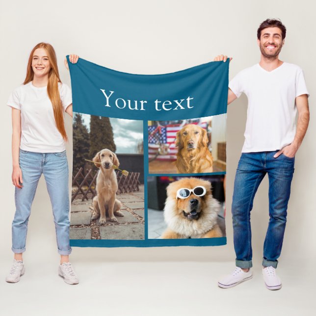 Einfache farbige Foto-Namenssammlung Fleecedecke (Beispiel)