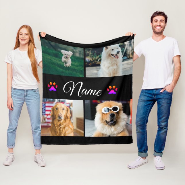 Einfache farbige Foto-Namenssammlung Fleecedecke (Beispiel)