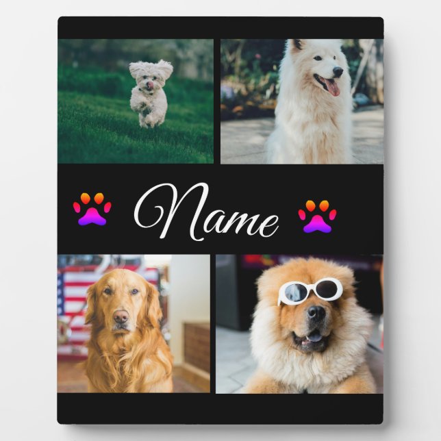 Einfache farbige Foto-Namenssammlung Fotoplatte (Vorderseite)