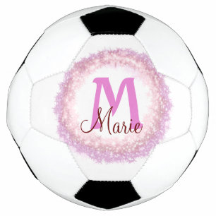 Einfache farbige Glitzer-Funkeln fügen Name Monogr Fußball