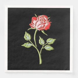 Einfache farbige Rose Serviette