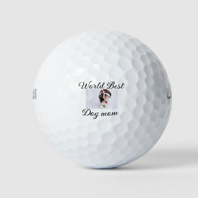 Einfache farbige Tiere geben Foto Hund Mama-Gesche Golfball (Vorderseite)
