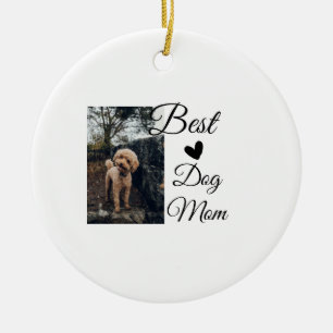 Einfache farbige Tiere geben Foto Hund Mama-Gesche Keramik Ornament