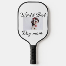 Einfache farbige Tiere geben Foto Hund Mama-Gesche Pickleball Schläger