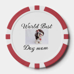 Einfache farbige Tiere geben Foto Hund Mama-Gesche Pokerchips