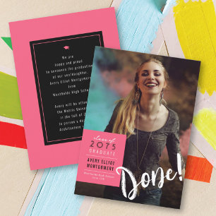 Einfache Farbkiste Minimalistische Foto-Abschlussf Ankündigung