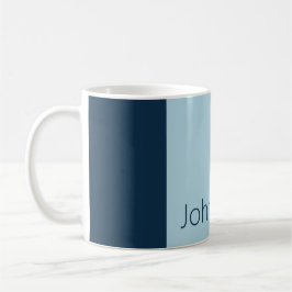 Einfache Farbtöne für blaue vertikale Streifen Kaffeetasse