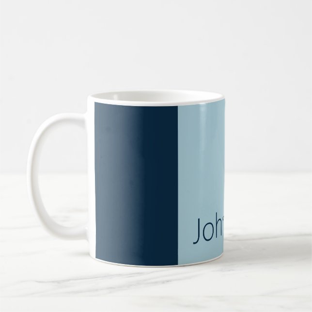 Einfache Farbtöne für blaue vertikale Streifen Kaffeetasse (Links)
