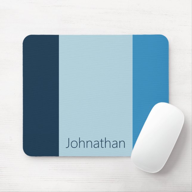 Einfache Farbtöne für blaue vertikale Streifen Mousepad (Mit Mouse)