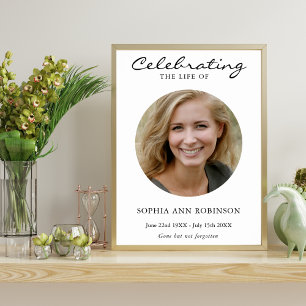 Einfache Feier des Lebens Foto-Trauer-Gedenkfeier Poster