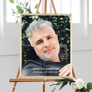 Einfache Feier des Lebens mit Foto-Andenken Poster