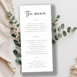 Einfache Feier mit US Calligraphy Menu Card Dankeskarte
