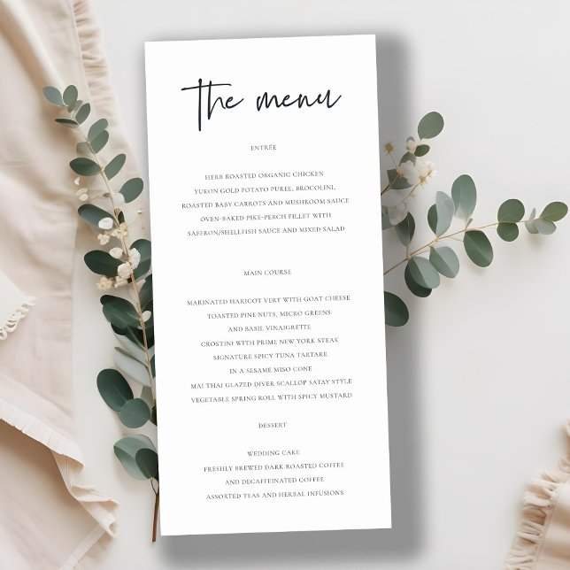 Einfache Feier mit US Calligraphy Menu Card Dankeskarte (Von Creator hochgeladen)